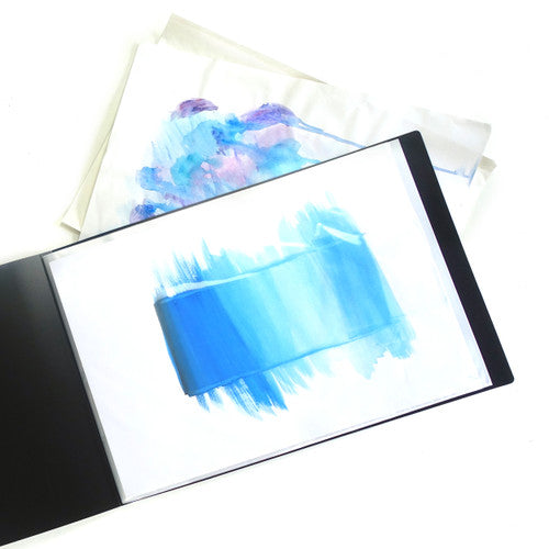 Quill Display Book Fixed PP A3 20 Pockets Landscape Black Pack of 10