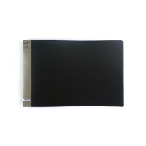 Quill Display Book Fixed PP A3 20 Pockets Landscape Black Pack of 10