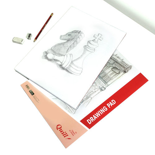 Quill Drawing Pad 125gsm A3 30 Sheets Portrait Pack of 5
