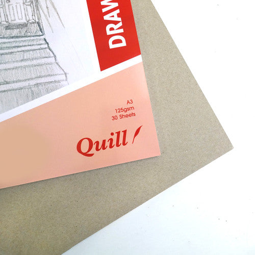 Quill Drawing Pad 125gsm A3 30 Sheets Portrait Pack of 5