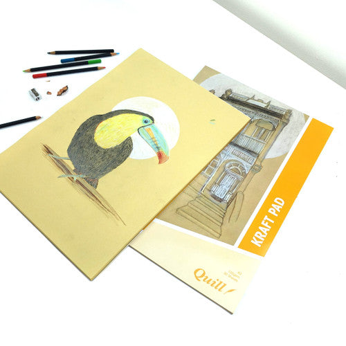 Quill Kraft Pad 120gsm A3 30 Sheets Portrait Pack of 5