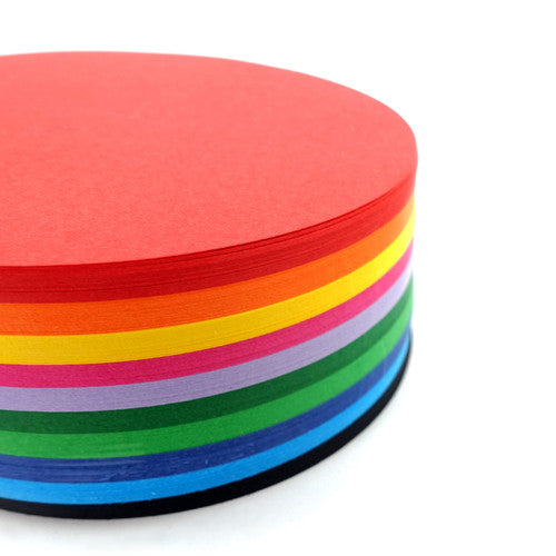Quill Shapes Matte Circles 120mm Diameter 80gsm Assorted Pack of 500