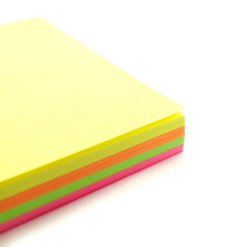 Quill Shapes Square 127mm 80gsm Fluoro Assorted Pack of 100