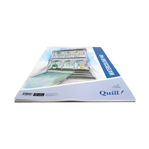 Quill Watercolour Pad 200gsm A3 12 Sheets Portrait Pack of 5