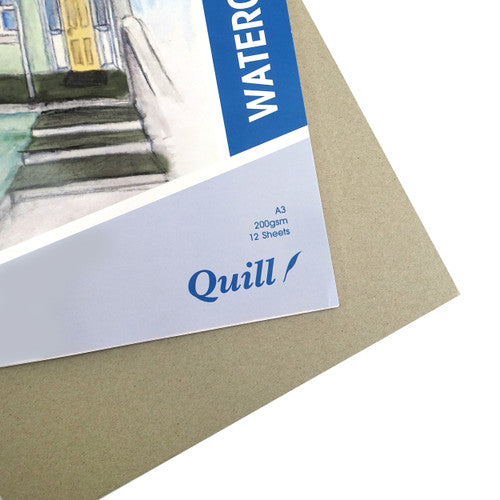 Quill Watercolour Pad 200gsm A3 12 Sheets Portrait Pack of 5