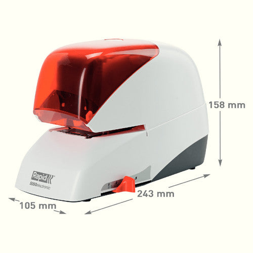 Rapid 5050E Contactless Electric Stapler Silver Orange