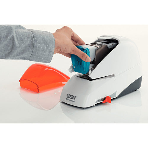 Rapid 5050E Contactless Electric Stapler Silver Orange
