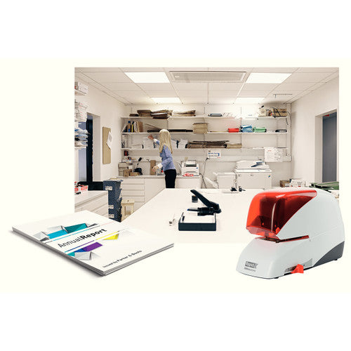 Rapid 5050E Contactless Electric Stapler Silver Orange
