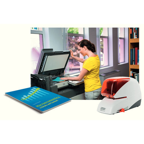 Rapid 5050E Contactless Electric Stapler Silver Orange