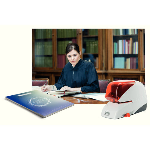 Rapid 5050E Contactless Electric Stapler Silver Orange