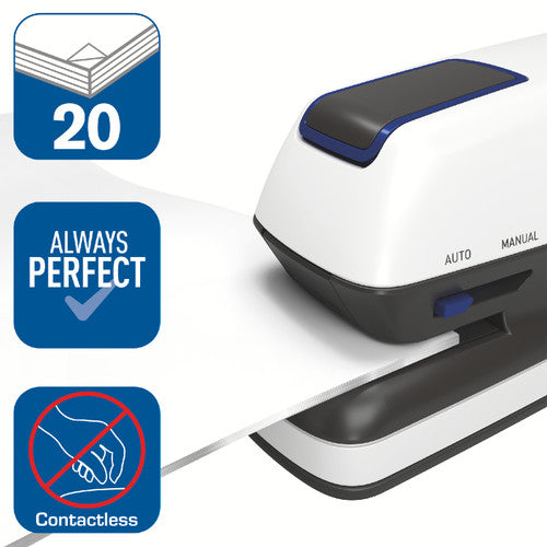 Rapid Optima Contactless Grip E Electric Stapler White