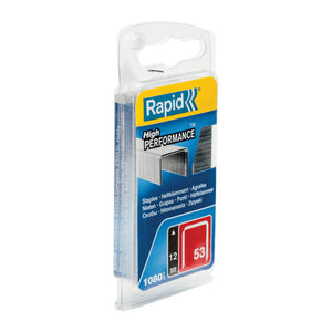 Rapid No.53 Finewire Staples 12mm Box 1080 Pack of 5