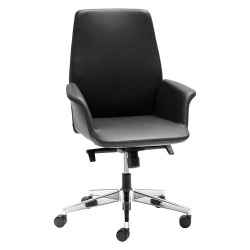 Rapidline Accord Medium Back Executive Chair Black Leather