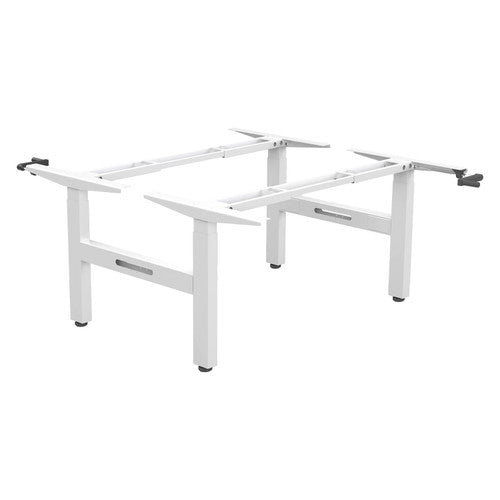 Rapidline Height Adjustable Frame Only White for Boost Crank Back to Back Workstation