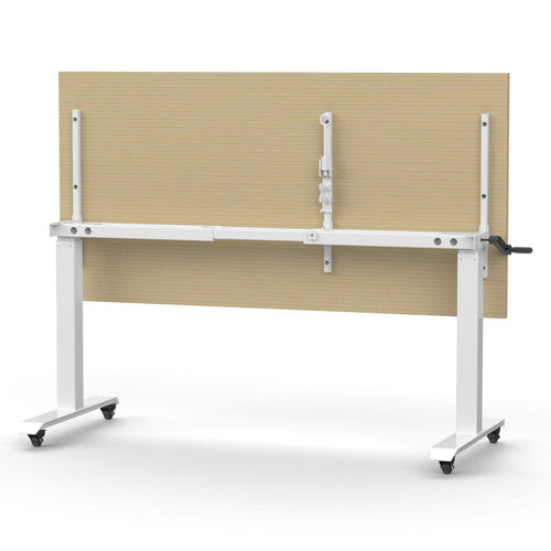 Rapidline Boost Crank Flip Top Table 1500 x 750mm Natural Oak / White