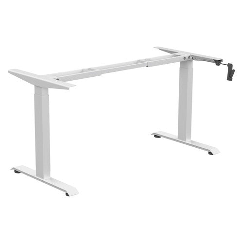 Rapidline Height Adjustable Frame Only White for Boost Crank Single Sided Workstation