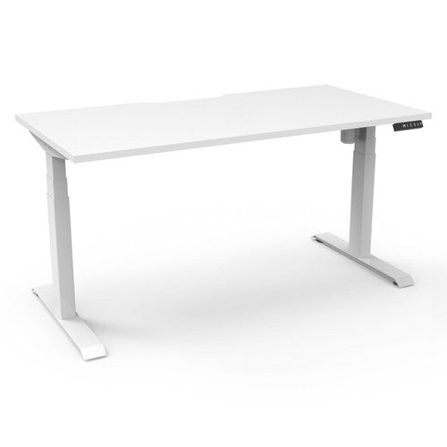 Rapidline Boost Light Single Sided Workstation 1500 x 750mm Natural White / White Satin