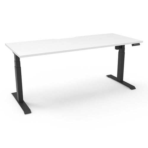 Rapidline Boost Light Single Sided Workstation 1800 x 750mm Natural White / Black Satin