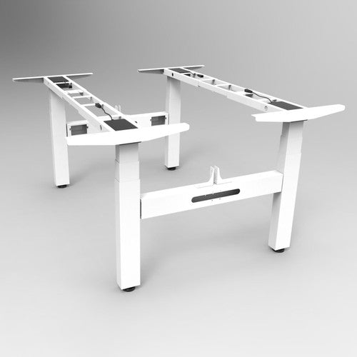 Rapidline Height Adjustable Frame Only White for Boost Plus Back to Back Workstation