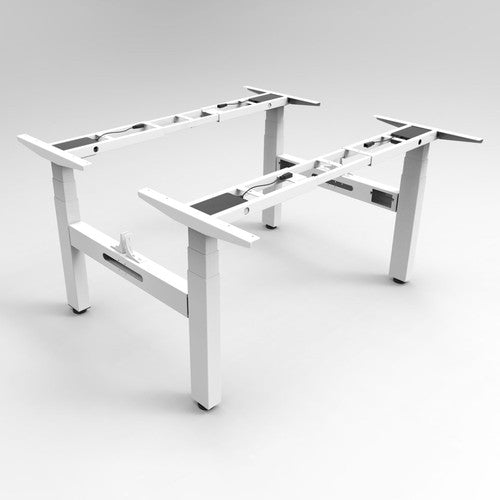 Rapidline Height Adjustable Frame Only White for Boost Plus Back to Back Workstation