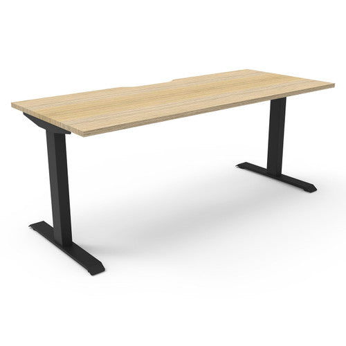 Rapidline Boost Static Single Sided Workstation 1500 x 750mm Natural Oak / Black Satin