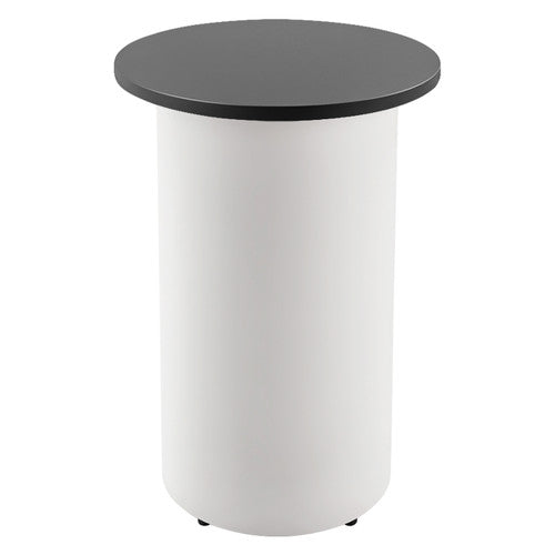 Rapidline High Bar Table Round Drum Base 600mm Diameter Black / White