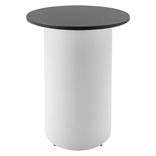 Rapidline High Bar Table Round Drum Base 900mm Diameter Black / White