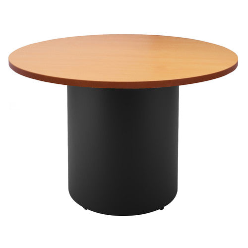 Rapidline Round Table Drum Base 1200mm Diameter Beech / Black