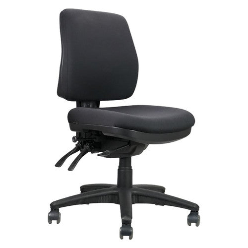 Rapidline Ergo Midi Medium Back Operator Chair Black Fabric