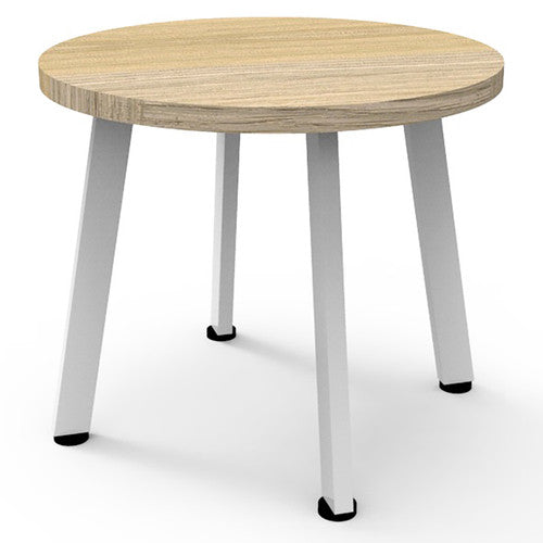Rapidline Eternity Round Coffee Table 500mm Diameter Natural Oak / White
