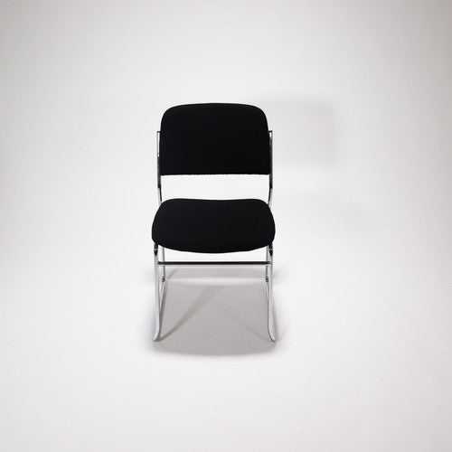 Rapidline Evo Visitor Chair Sled Base Black Fabric