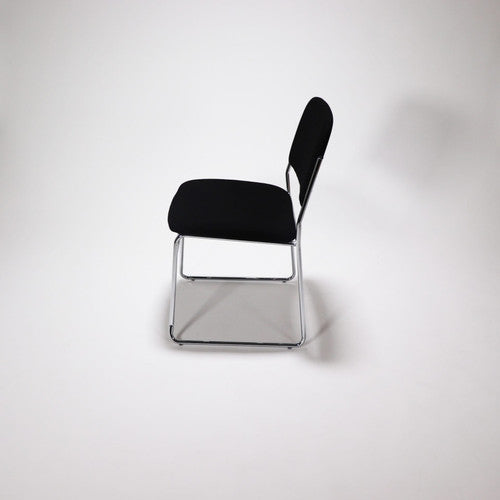 Rapidline Evo Visitor Chair Sled Base Black Fabric