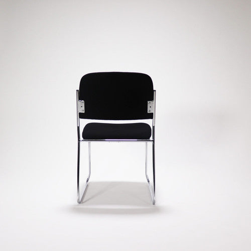 Rapidline Evo Visitor Chair Sled Base Black Fabric