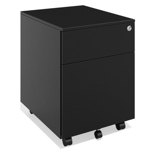 Rapidline Go Mobile Pedestal 2 Drawer 390 x 527 x 472mm Black Satin