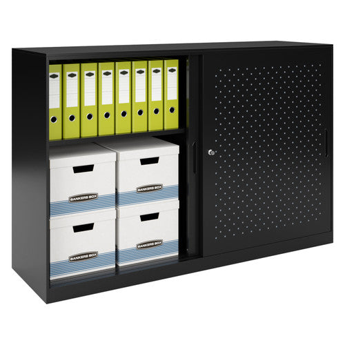 Rapidline Go Tambour Door Cupboard 1530 x 1016 x 473mm Black