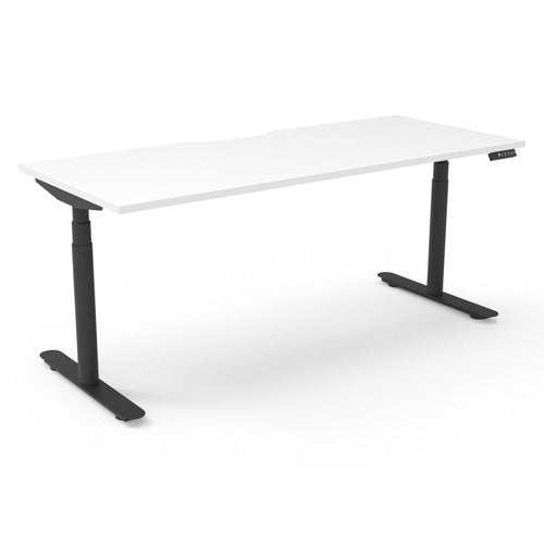 Rapidline Halo Plus Single Sided Workstation 1200 x 750mm Natural White / Black Satin