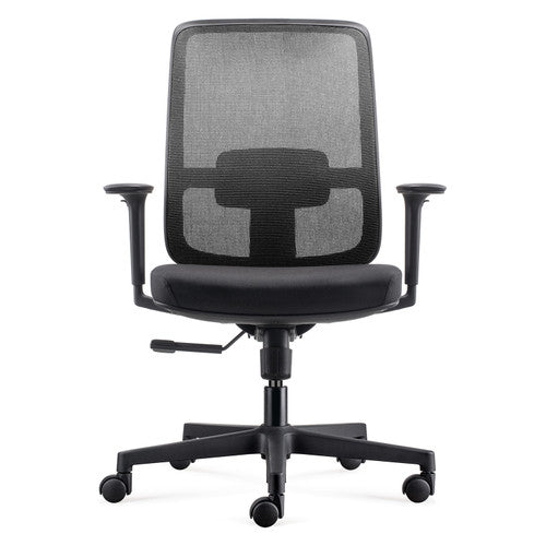 Rapidline Lotto Medium Back Mesh Operator Chair Black / Black Frame