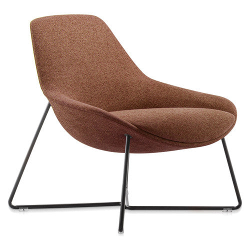 Rapidline Lutie Cross Base Breakout Lounge Chair Rust Fabric