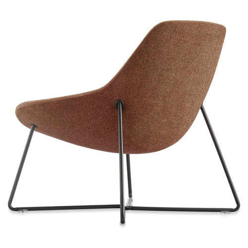 Rapidline Lutie Cross Base Breakout Lounge Chair Rust Fabric