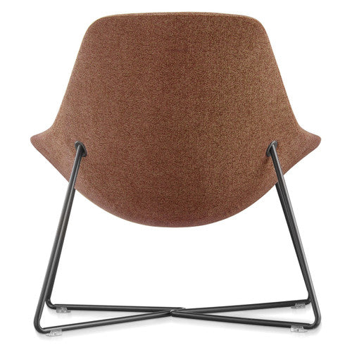 Rapidline Lutie Cross Base Breakout Lounge Chair Rust Fabric