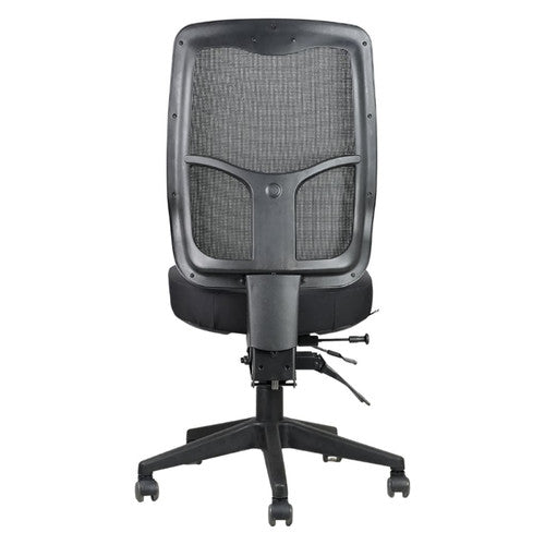 Rapidline Merida High Back Mesh Operator Chair Black Fabric
