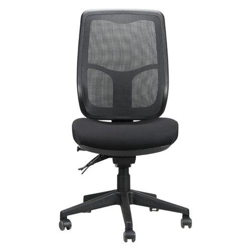 Rapidline Merida High Back Mesh Operator Chair Black Fabric