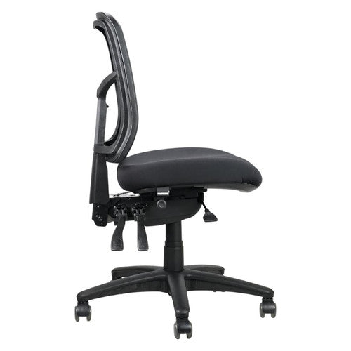 Rapidline Mirae Medium Mesh Back Operator Chair Black Fabric