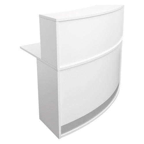 Rapidline Modular Reception Counter with Full Height Reception Hob Natural White