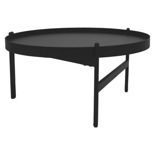 Rapidline Nido Round Coffee Table 600mm Diameter x 308mm Height Black / Black