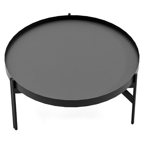 Rapidline Nido Round Coffee Table 600mm Diameter x 308mm Height Black / Black