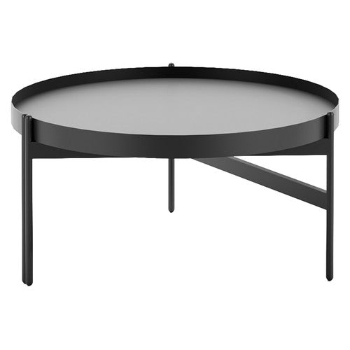 Rapidline Nido Round Coffee Table 600mm Diameter x 308mm Height Black / Black