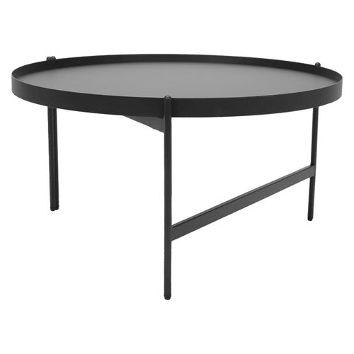 Rapidline Nido Round Coffee Table 800mm Diameter x 435mm Height Black / Black