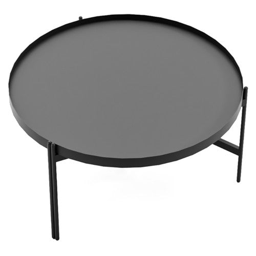 Rapidline Nido Round Coffee Table 800mm Diameter x 435mm Height Black / Black
