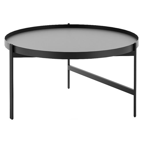 Rapidline Nido Round Coffee Table 800mm Diameter x 435mm Height Black / Black